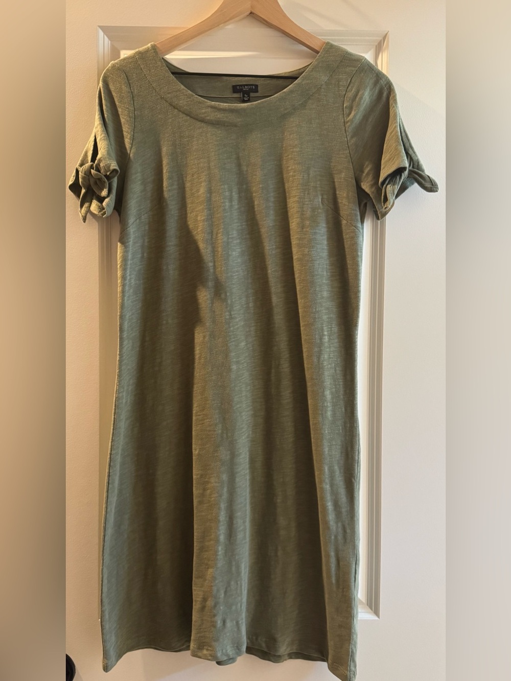 Talbots Olive‎ Green Short Sleeve T-Shirt Dress